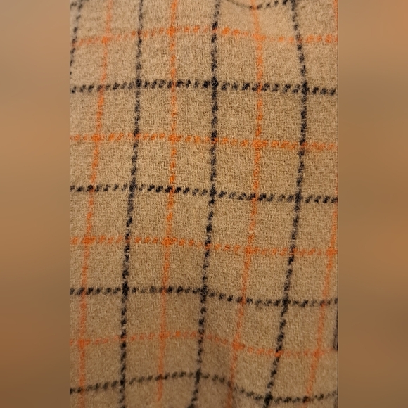 Vintage Y2K Coach Brown Merino Wool & Cashmere Casual Neutral Boho Scarf Wrap - Picture 3 of 8